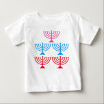 Jews Jewish Menorah sparkle candelabrum Baby T-Shirt<br><div class="desc">Style: Men's Basic Hooded Sweatshirt Enjoy the comfort of this warm and toasty pullover hoodie. You’re going to love it. We’ve made it from a 10oz. cotton-poly blend with a 100% cotton face. It has set-in sleeves and double needle-stitched armholes and bottom band for durability. Customise to make it your...</div>