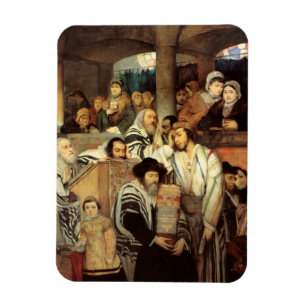 Jews Praying by Maurycy Goettlieb - Circa 1878 Magnet