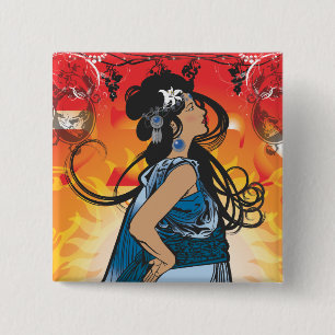 Jezebel 15 Cm Square Badge