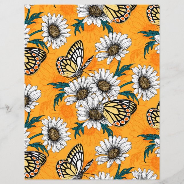 Jezebel butterflies and daisy flowers (Front)