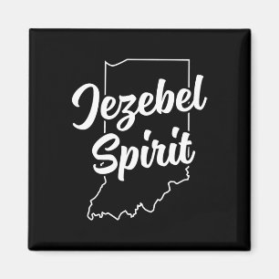 Jezebel Spirit Funny Indiana Pride Blue Dot In A R Magnet