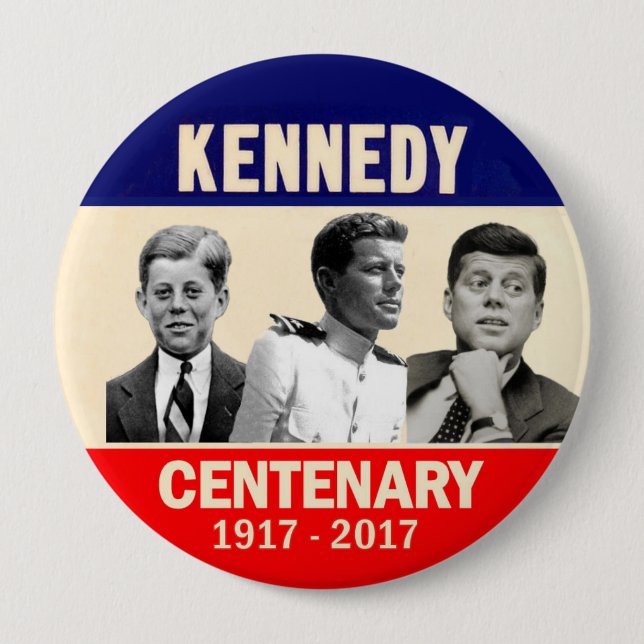 JFK 100th Birthday 10 Cm Round Badge (Front)