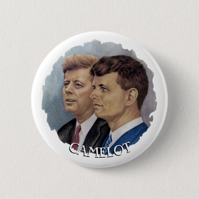 JFK and RFK 6 Cm Round Badge (Front)