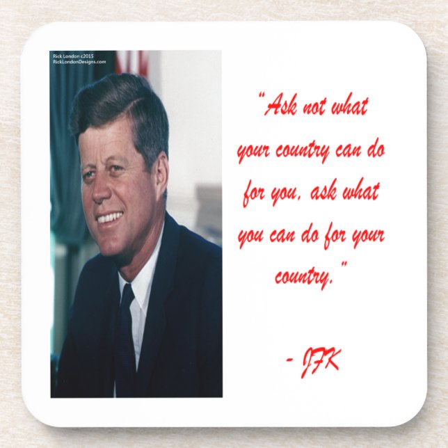 JFK & Ask Not Quote Coaster (Front)