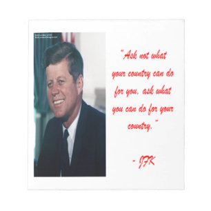 JFK & Ask Not Quote Notepad