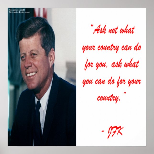 JFK & Ask Not Quote Poster (Front)
