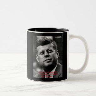 JFK "Forgive Not Forget" Wisdom Quote Gifts & Card Two-Tone Coffee Mug