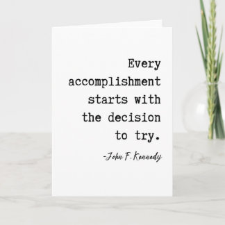 JFK-Inspired Graduation Milestone Card