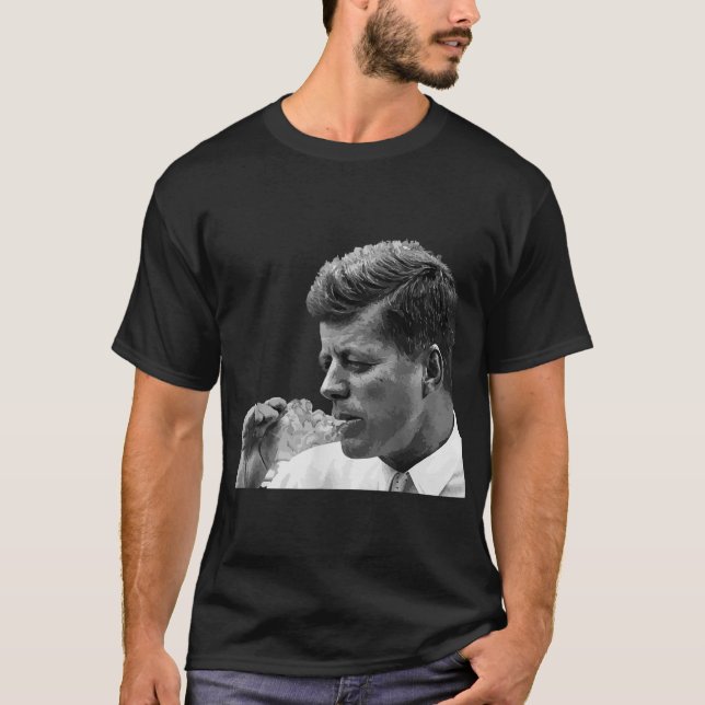 JFK John F Kennedy Cigar Smoking Smoker T-Shirt (Front)