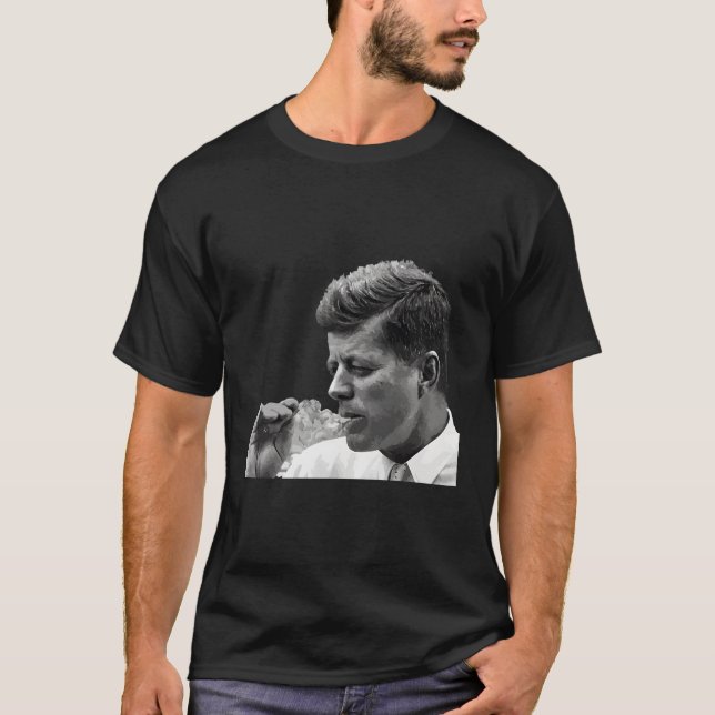 Jfk John F Kennedy Cigar Smoking Smoker T-Shirt (Front)
