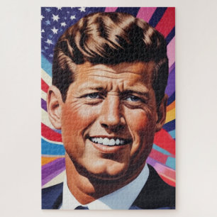 JFK John F. Kennedy Motivational Inspiration Jigsaw Puzzle