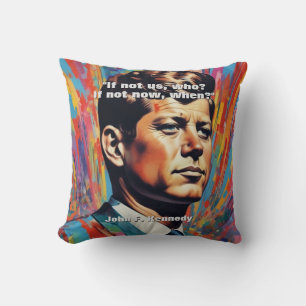 JFK John F. Kennedy Quote Motivational Inspiration Cushion