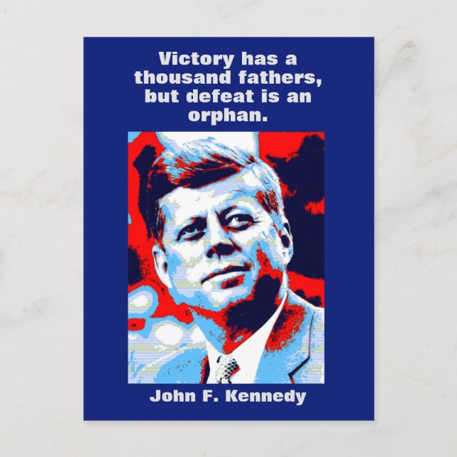 JFK John F. Kennedy Quote Motivational Inspiration Holiday Postcard (Front)