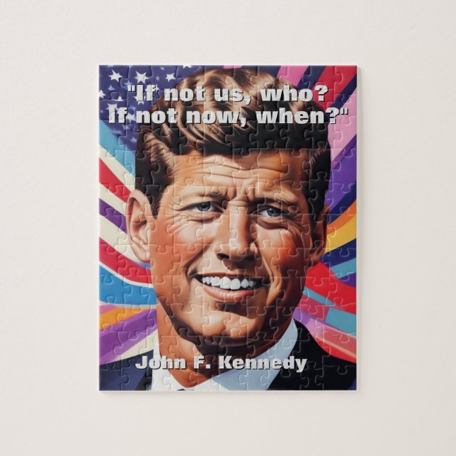 JFK John F. Kennedy Quote Motivational Inspiration Jigsaw Puzzle (Vertical)