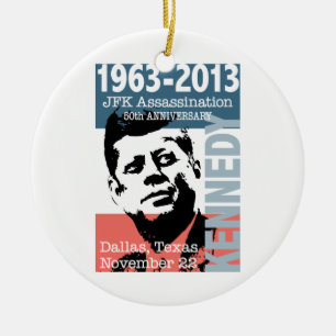 JFK Kennedy Assassination Anniversary 1963 - 2013 Ceramic Tree Decoration