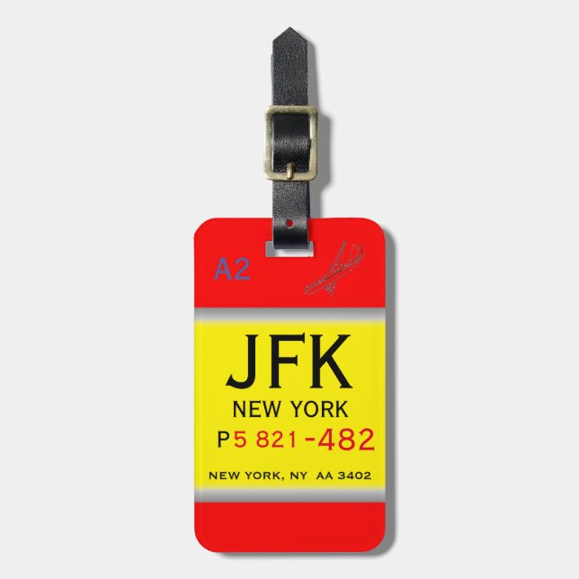 JFK - Luggage Tag (Front Vertical)