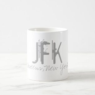 JFK New York Airport Typography Coffee Mug