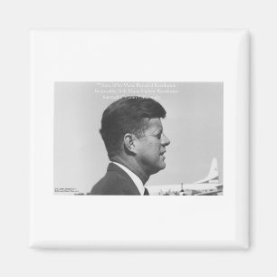 JFK "Peaceful Revolution" Quote Gifts Cards & Tees Magnet