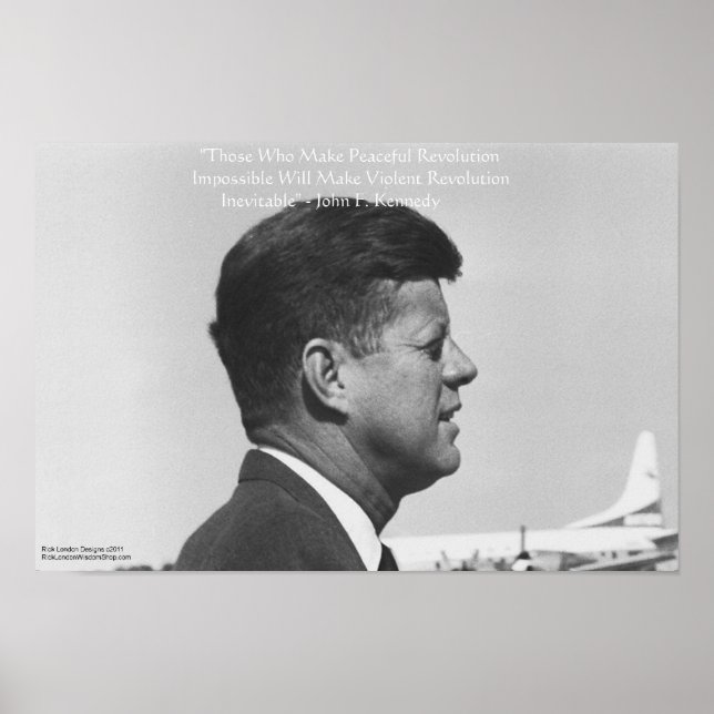 JFK "Peaceful Revolution" Quote Posters (Front)