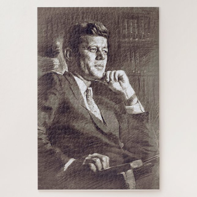 JFK Portrait Jigsaw Puzzle (Vertical)