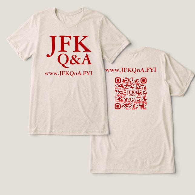 JFK Q&A Tri-Blend SHIRT (Design Front & Back)