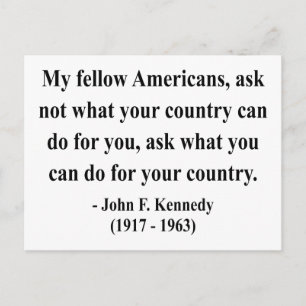 JFK Quote 3a Postcard