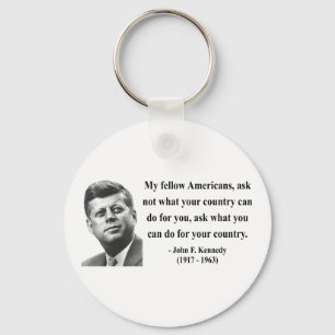 JFK Quote 3b Key Ring