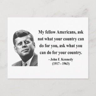 JFK Quote 3b Postcard