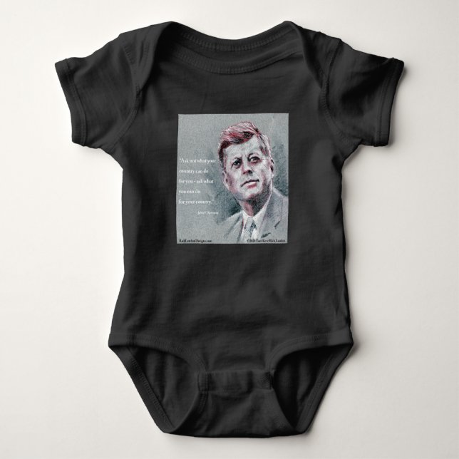 JFK & Quote Baby Bodysuit (Front)