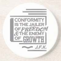 JFK quote coaster