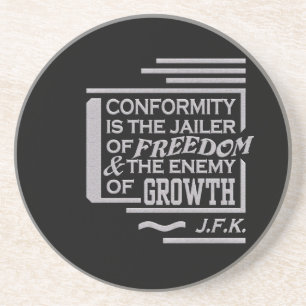 JFK quote coaster