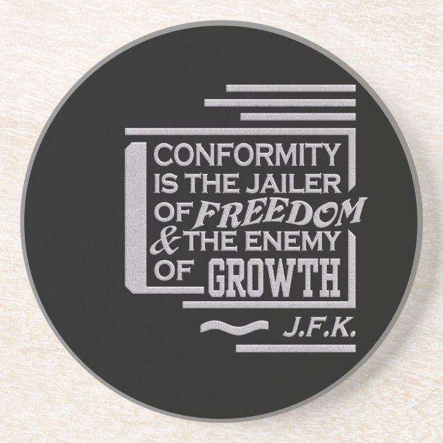 JFK quote coaster (Front)