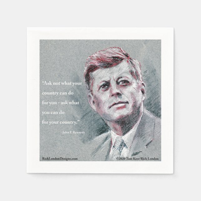 JFK & Quote Napkin (Front)