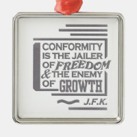 JFK quote ornament