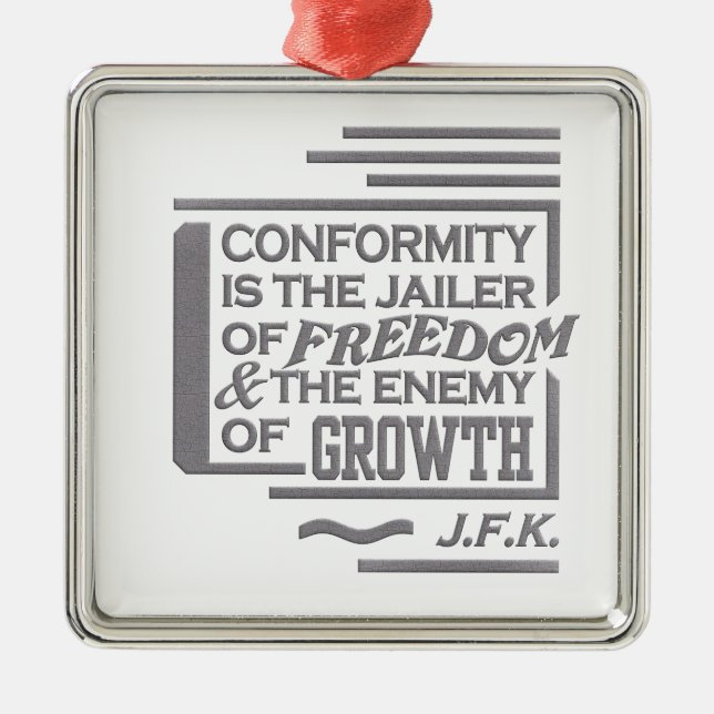 JFK quote ornament (Front)