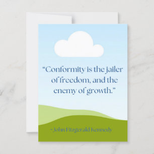JFK Quote Postcard