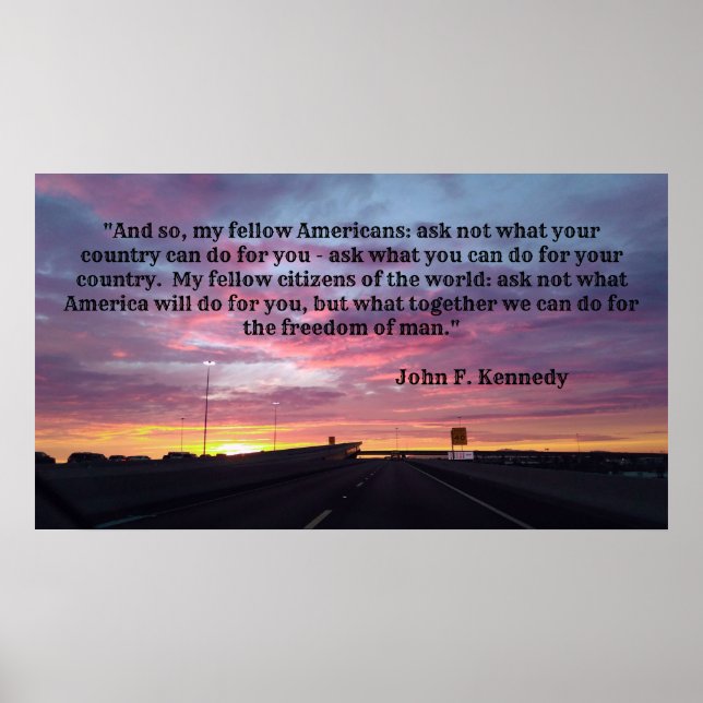JFK Quotes Poster (Front)