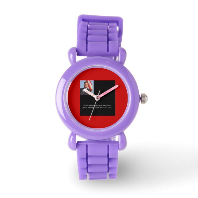 JFK Saving Rich/Poor Quote Watch (Front)