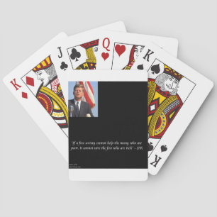 JFK Saving The Rich & Poor Quote Playing Cards