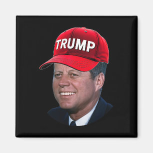 Jfk Wearing Trump Hat Funny John F Kennedy Meme Gr Magnet