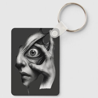 JH Cyberpunk Aesthetic T-Shirt - Futuristic Neon T Key Ring