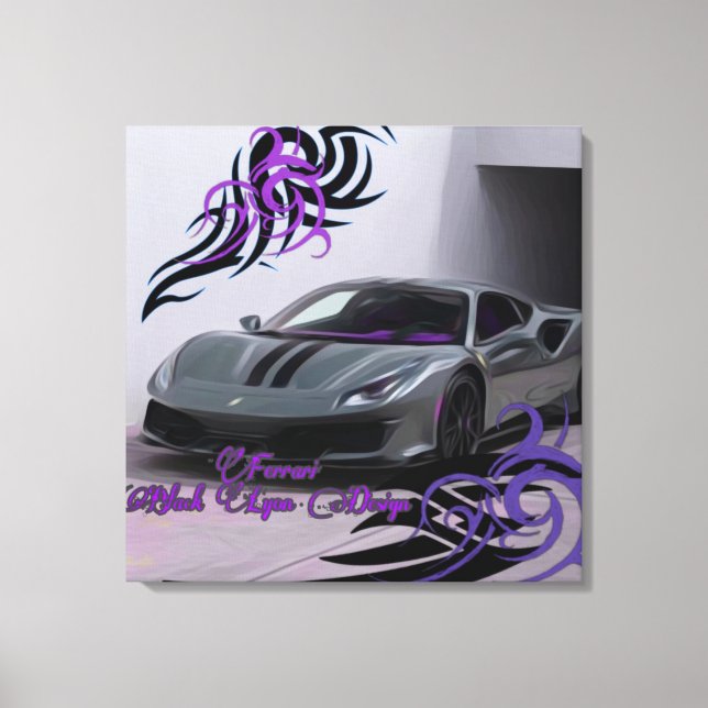 Jhgf oil Black Lyon design Canvas Print (Front)