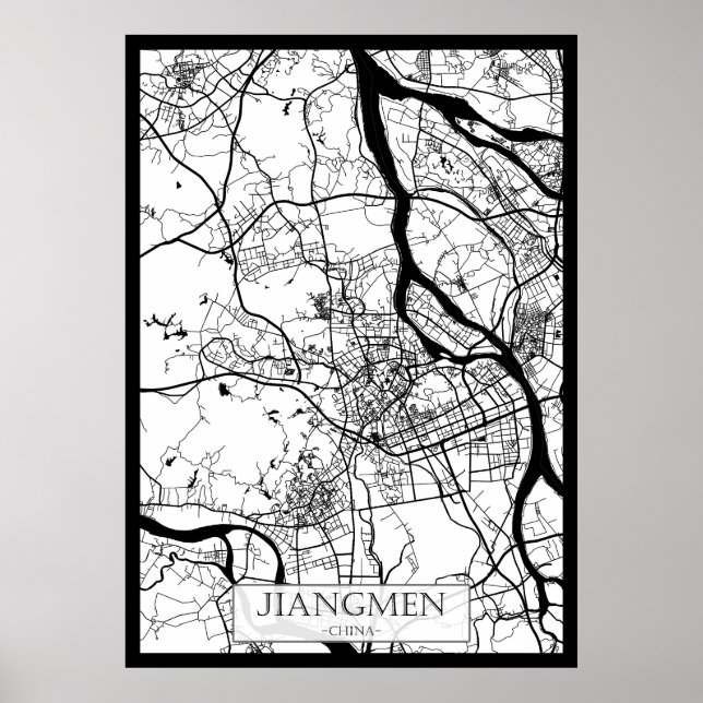 Jiangmen China City Map Poster (Front)