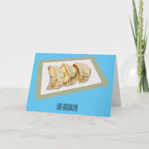 Jiaozi / Chinese dumplings cartoon illustration Card