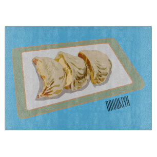 Jiaozi / Chinese dumplings cartoon illustration Cutting Board