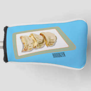Jiaozi / Chinese dumplings cartoon illustration Golf Head Cover