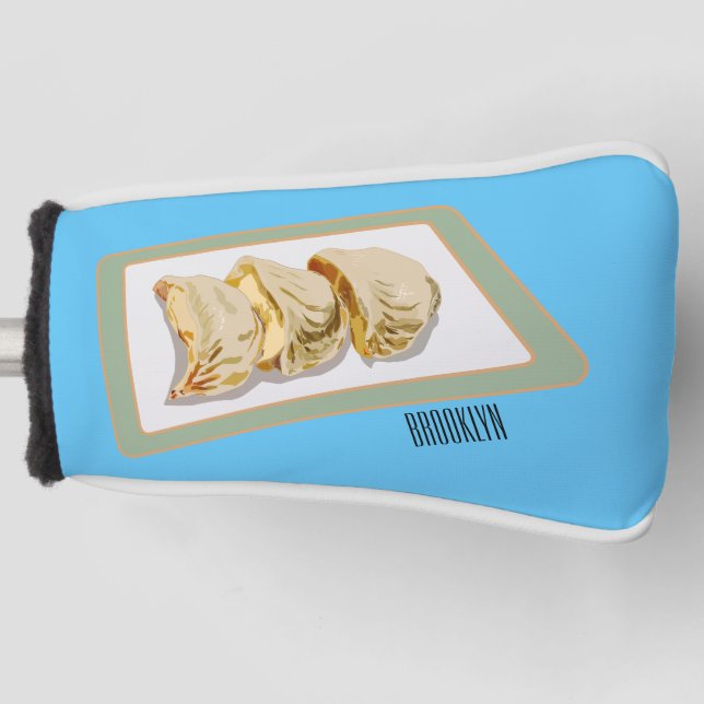 Jiaozi / Chinese dumplings cartoon illustration Golf Head Cover (Front)