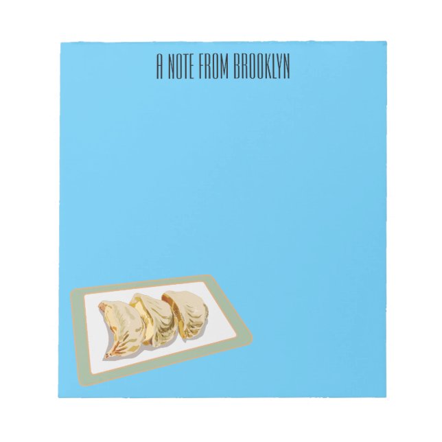 Jiaozi / Chinese dumplings cartoon illustration Notepad (Front)