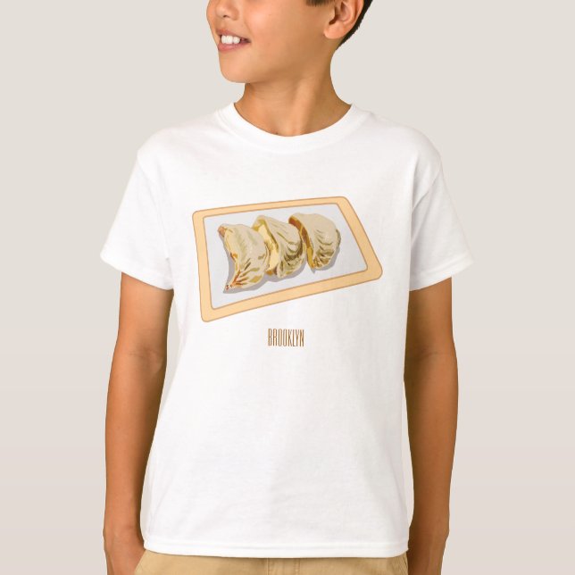 Jiaozi / Chinese dumplings cartoon illustration T-Shirt (Front)