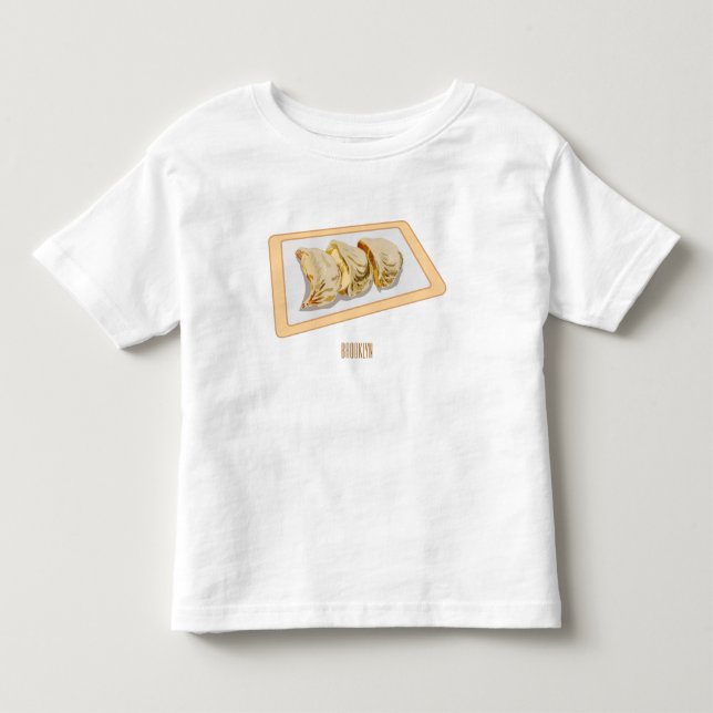 Jiaozi / Chinese dumplings cartoon illustration Toddler T-Shirt (Front)